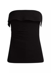 Proenza Schouler Felicity Crêpe Ruched Top