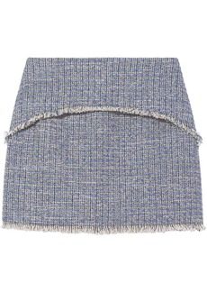 Proenza Schouler frayed-hem tweed mini skirt