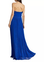 Proenza Schouler Glossy Knit Strapless Maxi Dress