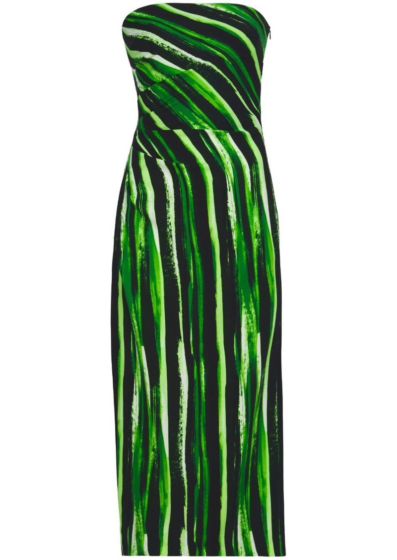 Proenza Schouler graphic-print strapless midi dress