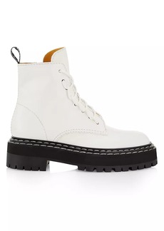 Proenza Schouler Leather Lace-Up Lug-Sole Boots