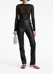 Proenza Schouler leather straight-leg trousers