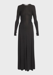 Proenza Schouler Long-Sleeve Open Back Jersey Maxi Dress