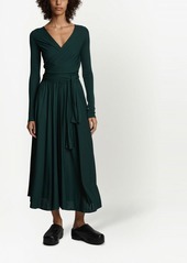Proenza Schouler long-sleeved crepe wrap dress