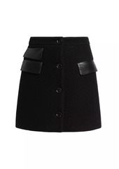 Proenza Schouler Mei Boiled Wool Miniskirt