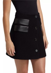 Proenza Schouler Mei Boiled Wool Miniskirt