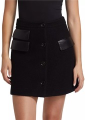 Proenza Schouler Mei Boiled Wool Miniskirt