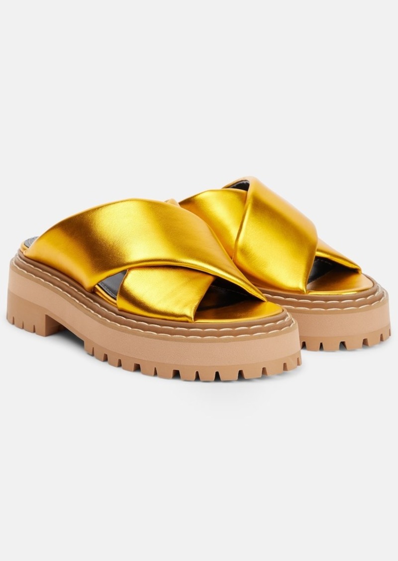 Proenza Schouler Metallic leather sandals