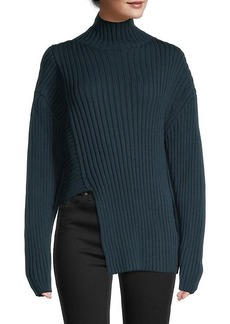 Proenza Schouler Midweight Ribbed Asymmetric Knit Sweater