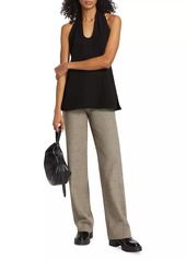 Proenza Schouler Miller Matte Crepe Halterneck Top