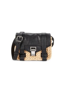 Proenza Schouler Mini Raffia & Leather Crossbody Bag