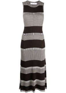 Proenza Schouler striped rib-knit midi dress