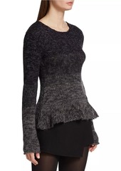 Proenza Schouler Multi-Marled Wool-Blend Crewneck Sweater