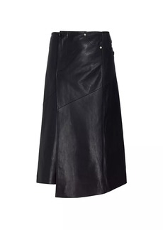 Proenza Schouler Nappa Leather Wrap Midi-Skirt