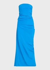 Proenza Schouler Odette Strapless Silk-Blend Cocktail Dress 
