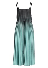 Proenza Schouler Ombre Plaid Pleated Midi Dress