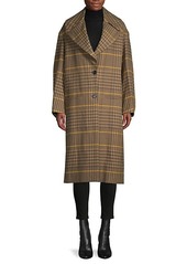 Proenza Schouler Oversized Plaid Virgin Wool & Linen Coat