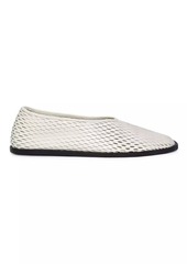 Proenza Schouler Perforated Leather Square-Toe Slippers