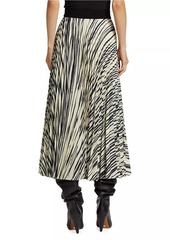 Proenza Schouler Pleated Striped Midi-Skirt