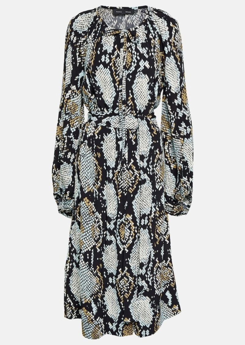 Proenza Schouler Printed jersey midi dress