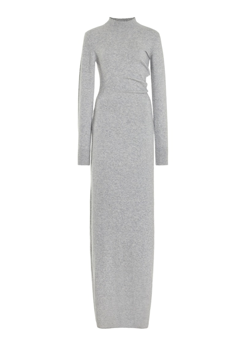 Proenza Schouler - Annette Knit Cashmere-Silk Maxi Dress - Grey - M - Moda Operandi