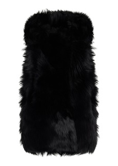 Proenza Schouler - Aubrey Hooded Toscana Shearling Vest - Black - US 0 - Moda Operandi