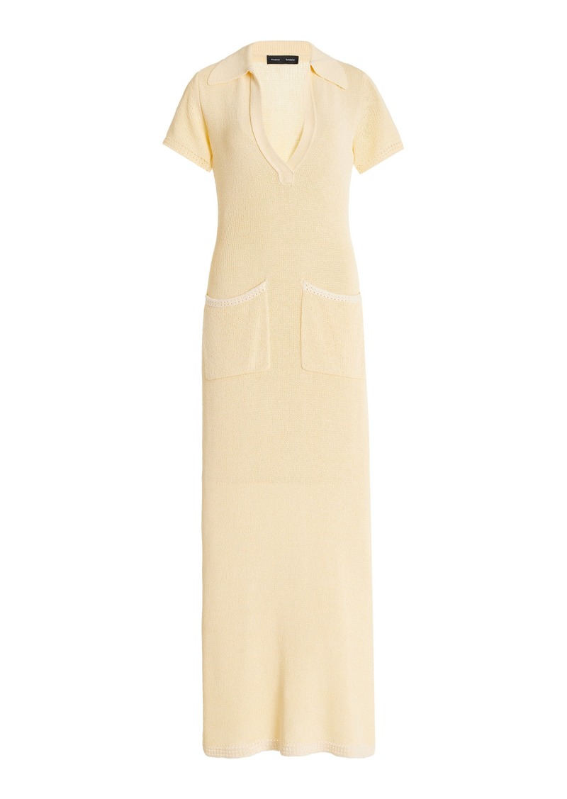 Proenza Schouler - Auden Textured-Knit Maxi Dress - Yellow - L - Moda Operandi