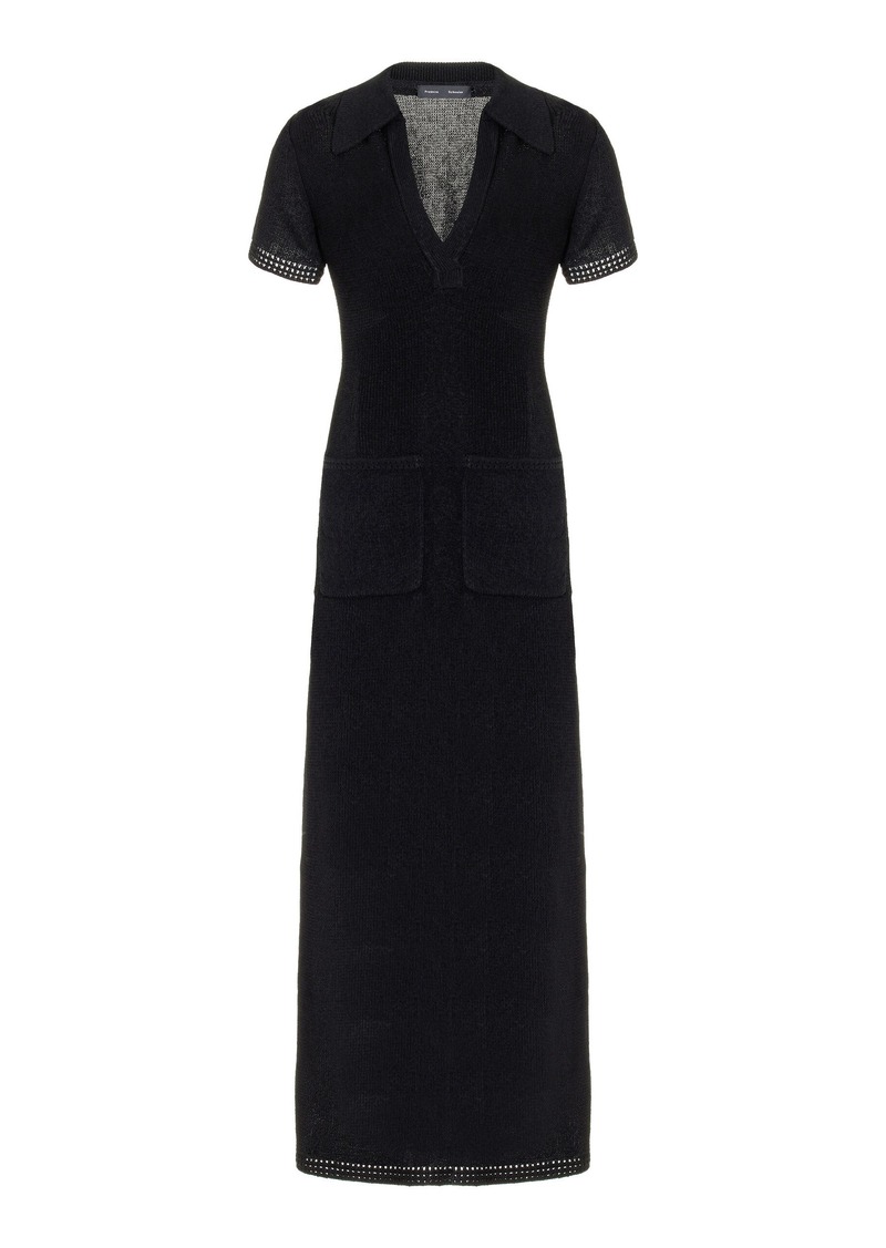 Proenza Schouler - Auden Textured-Knit Maxi Dress - Black - XS - Moda Operandi