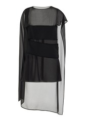 Proenza Schouler - Aurora Paneled Chiffon Top - Black - US 8 - Moda Operandi