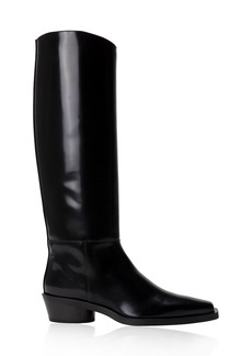 Proenza Schouler - Bronco Knee-High Leather Boots - Black - IT 41.5 - Moda Operandi