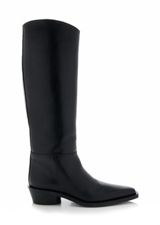 Proenza Schouler - Bronco Leather Knee Boots - Black - IT 38.5 - Moda Operandi