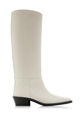 Proenza Schouler - Bronco Leather Knee Boots - Black - IT 36 - Moda Operandi