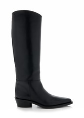 Proenza Schouler - Bronco Leather Knee Boots - Ivory - IT 36 - Moda Operandi