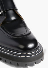 Proenza Schouler - Buckled glossed-leather brogues - Black - EU 42