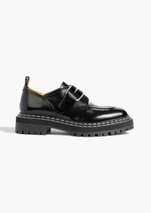 Proenza Schouler - Buckled glossed-leather brogues - Black - EU 42