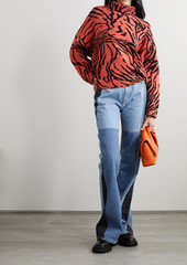 Proenza Schouler - Cashmere-blend jacquard turtleneck sweater - Orange - L