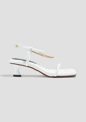 Proenza Schouler - Chain-embellished leather sandals - White - EU 35