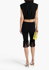 Proenza Schouler - Cropped bouclé-tweed top - Black - US 6