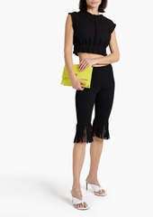 Proenza Schouler - Cropped bouclé-tweed top - Black - US 6