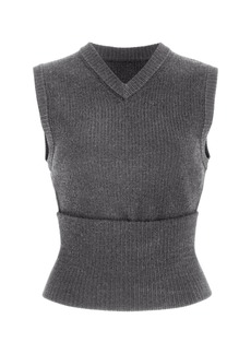 Proenza Schouler - Cruz Convertible Ribbed-Knit Sweater Vest - Grey - M - Moda Operandi