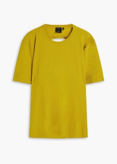 Proenza Schouler - Cutout slub cotton-blend jersey T-shirt - Green - S