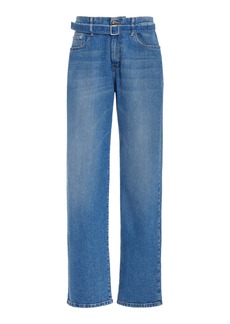 Proenza Schouler - Ellsworth Stretch Low-Rise Straight-Leg Jeans - Blue - 27 - Moda Operandi