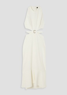 Proenza Schouler - Embellished cutout stretch-cady midi dress - White - US 6