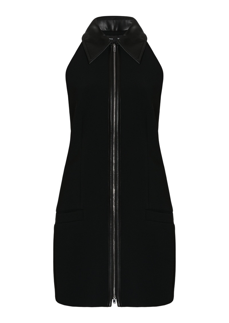 Proenza Schouler - Emi Zipped Suiting Mini Dress - Black - US 2 - Moda Operandi