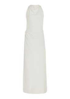 Proenza Schouler - Faye Twist-Back Matte-Crepe Maxi Dress - White - US 10 - Moda Operandi