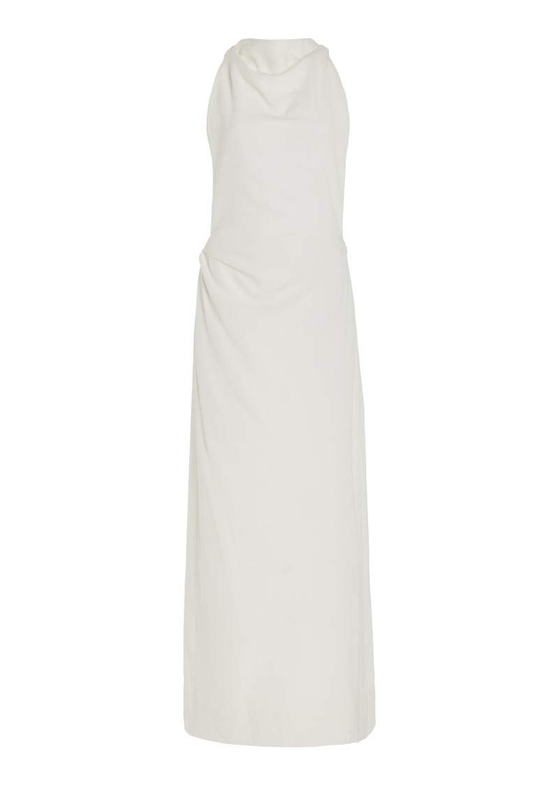 Proenza Schouler - Faye Twist-Back Matte-Crepe Maxi Dress - White - US 2 - Moda Operandi