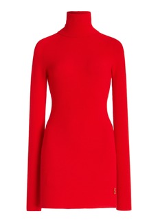 Proenza Schouler - Fox Ribbed-Knit Turtleneck Top - Red - M - Moda Operandi