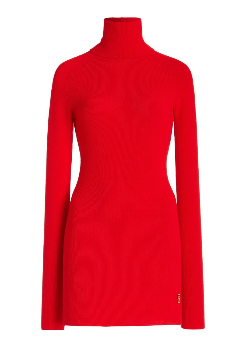 Proenza Schouler - Fox Ribbed-Knit Turtleneck Top - Red - M - Moda Operandi