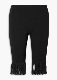 Proenza Schouler - Fringed stretch-knit shorts - Black - S