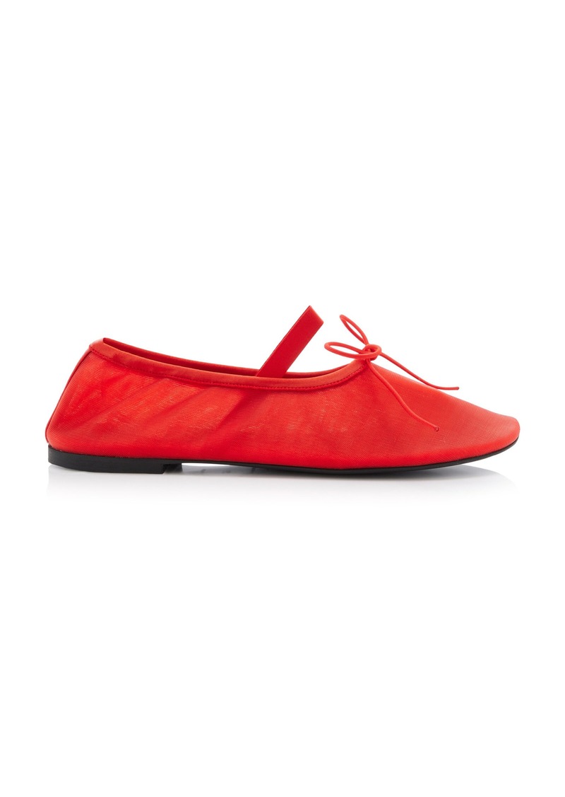 Proenza Schouler - Glove Mesh Mary Jane Ballet Flats - Red - IT 36 - Moda Operandi